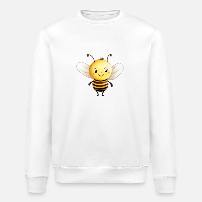 Bee Bee Class Design - Stanley/Stella ROLLER Unisex Organic Sweatshirt - white