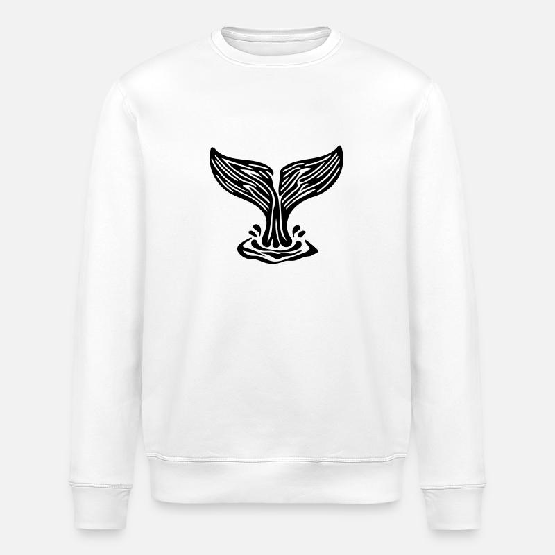 Wal Fluke Vector - Stanley/Stella Unisex Bio-Sweatshirt ROLLER - Weiß