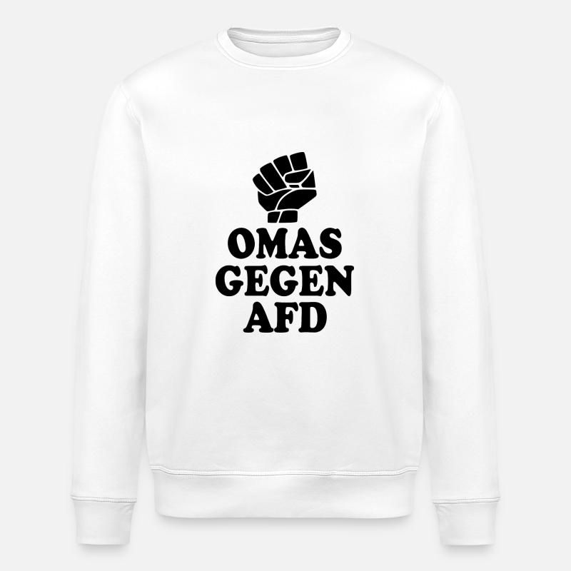 Omas gegen afd - Stanley/Stella Unisex Bio-Sweatshirt ROLLER - Weiß