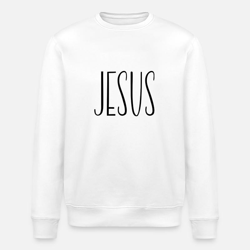 Jesus - Stanley/Stella ROLLER Unisex Organic Sweatshirt - white