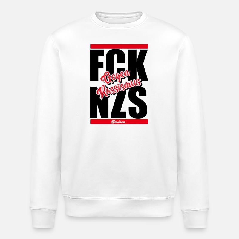 Gegen Rassismus - Stanley/Stella Unisex Bio-Sweatshirt ROLLER - Weiß