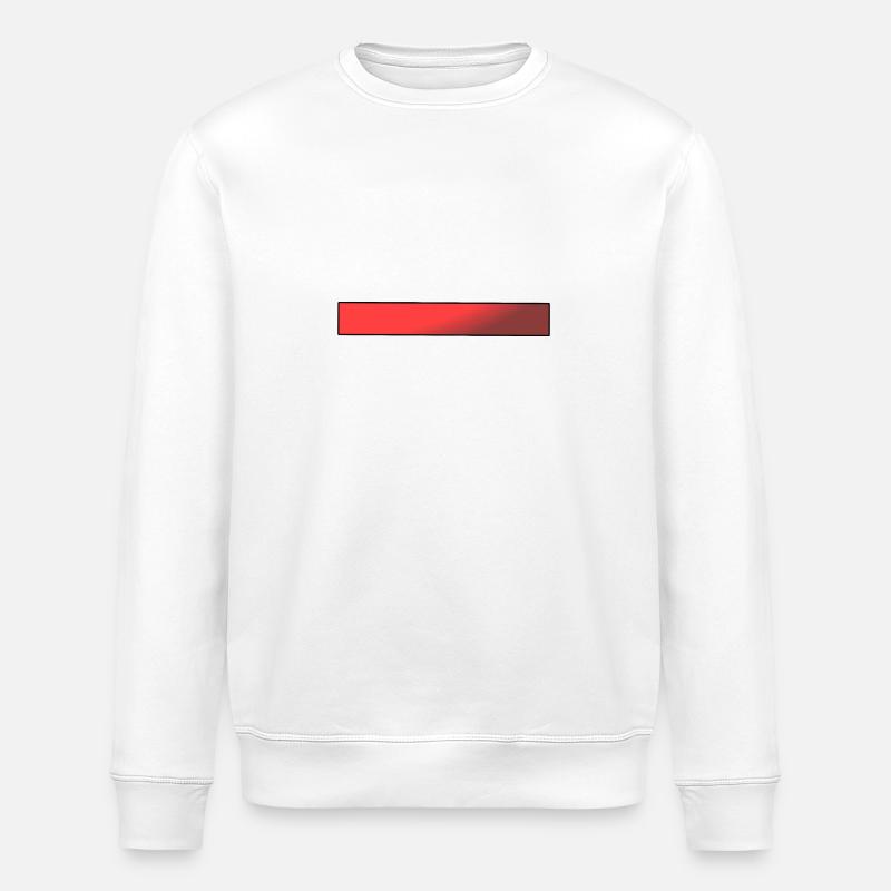 Roter Balken Farbverlauf - Stanley/Stella Unisex Bio-Sweatshirt ROLLER - Weiß