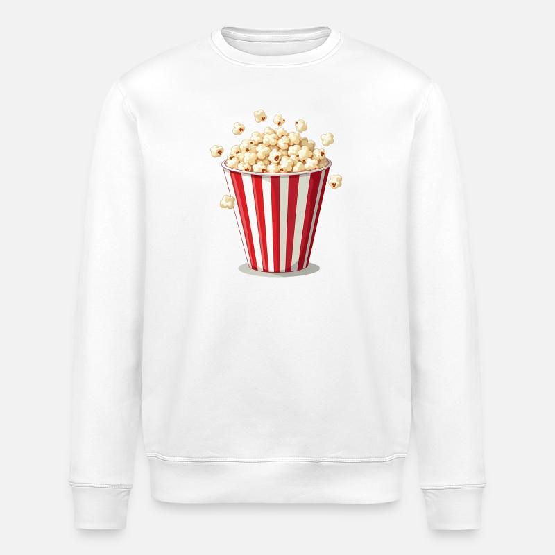 Fasching Popcorn - Lustiges Kostüm - Stanley/Stella Unisex Bio-Sweatshirt ROLLER - Weiß