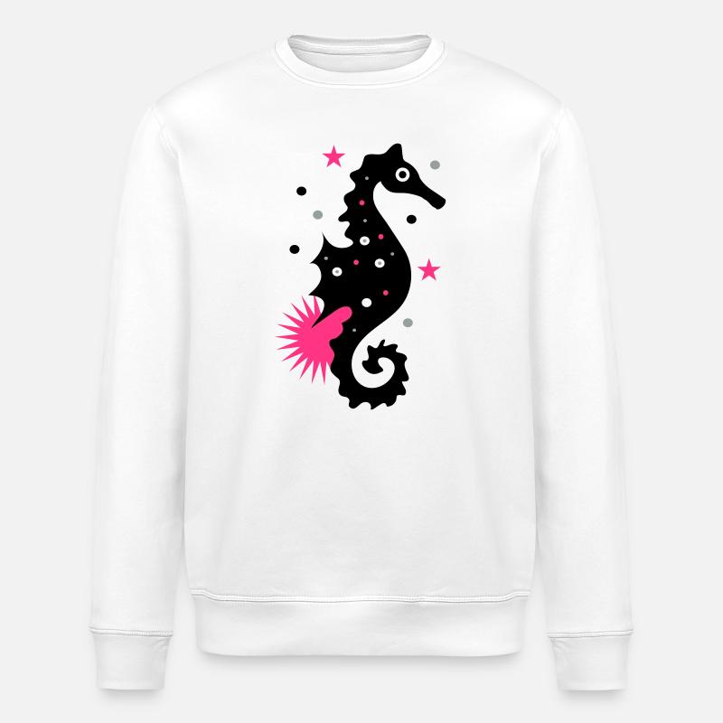 Seepferdchen - Stanley/Stella Unisex Bio-Sweatshirt ROLLER - Weiß