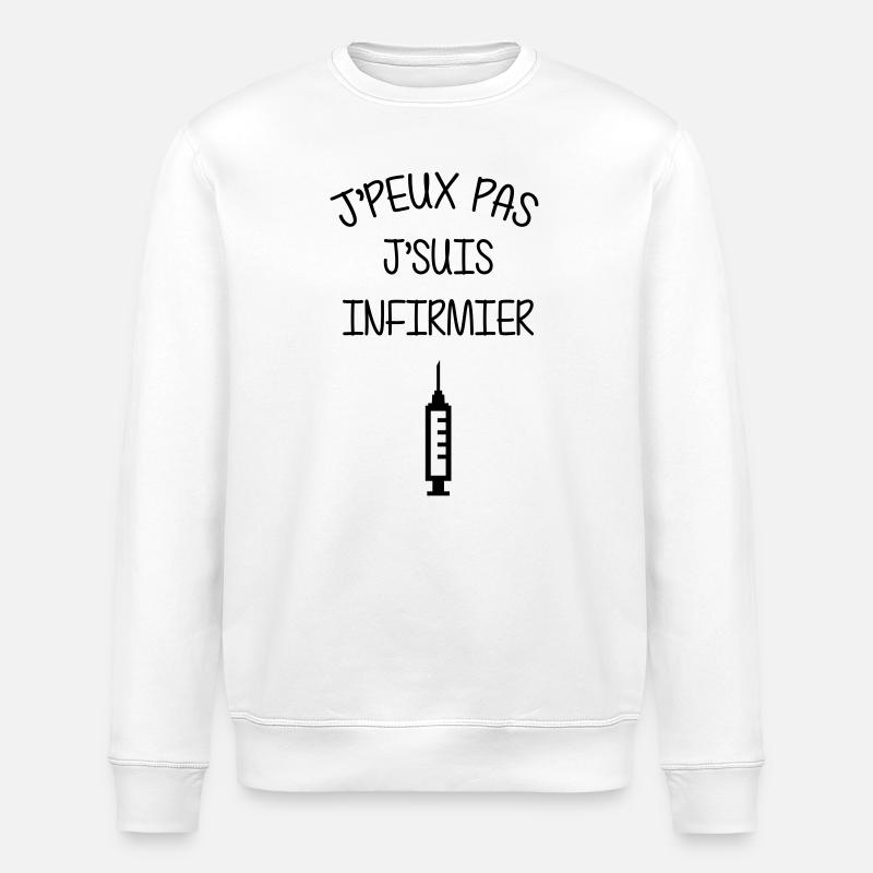 Nurse PKrankenschwester Infirmier Infirmière - Stanley/Stella ROLLER Unisex Organic Sweatshirt - white