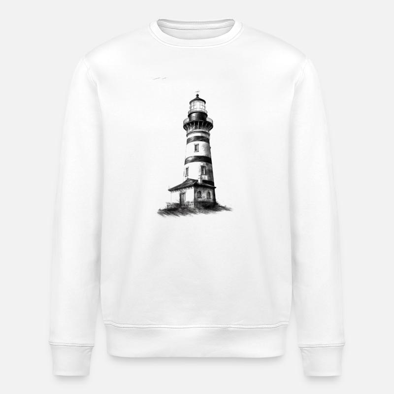 Lighthouse design for self-design - Stanley/Stella ROLLER Unisex Organic Sweatshirt - white
