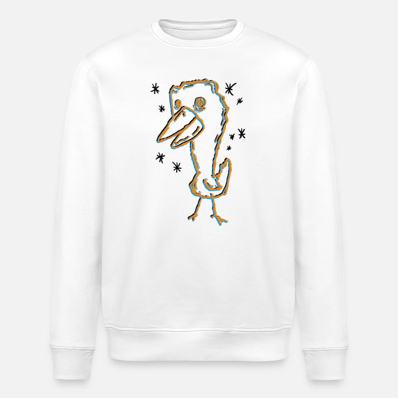 Ausdrucksstarkes Dodo-Kunstdesign - Stanley/Stella Unisex Bio-Sweatshirt ROLLER - Weiß