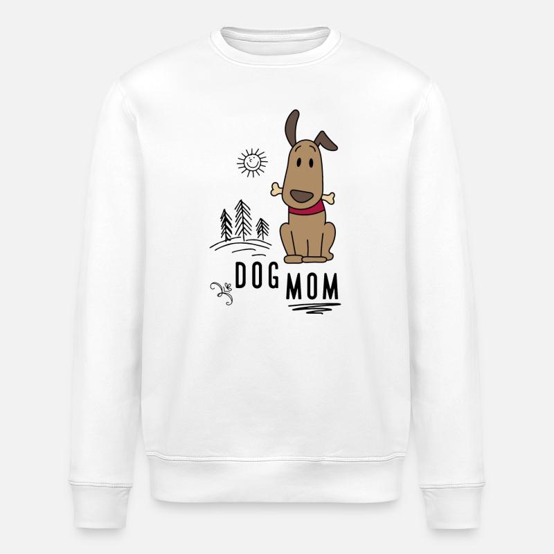 Frau mit Hund - Stanley/Stella Unisex Bio-Sweatshirt ROLLER - Weiß