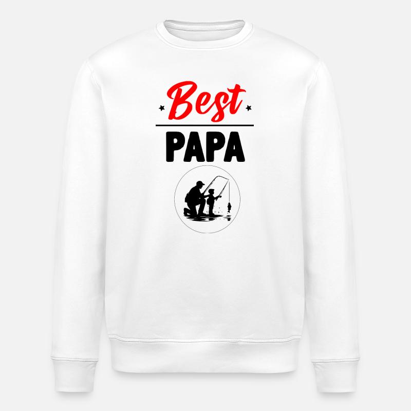 Bester Papa - Stanley/Stella Unisex Bio-Sweatshirt ROLLER - Weiß