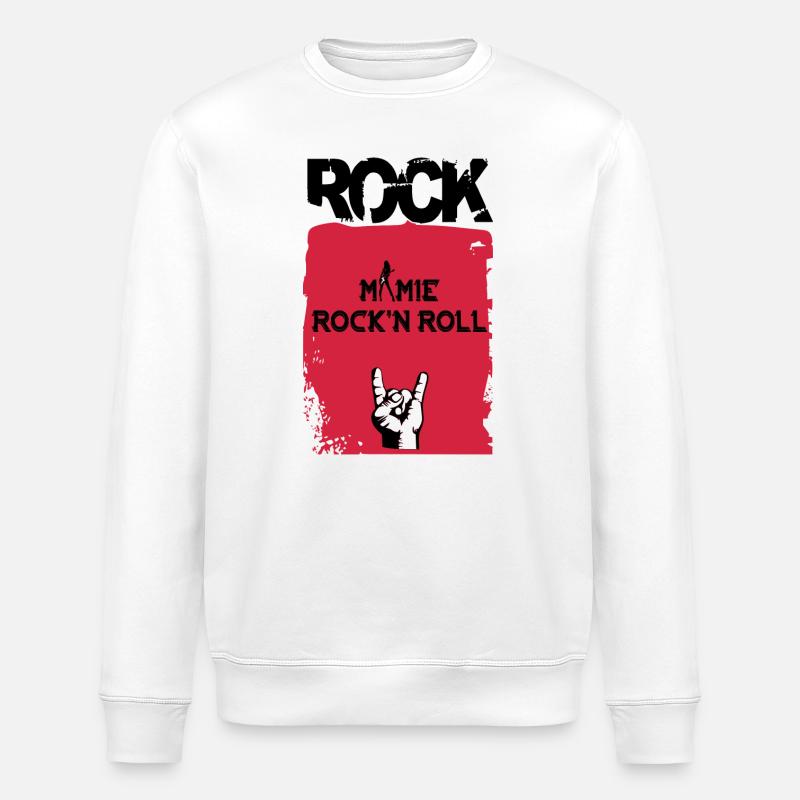 Oma Rock'n Roll - Stanley/Stella Unisex Bio-Sweatshirt ROLLER - Weiß