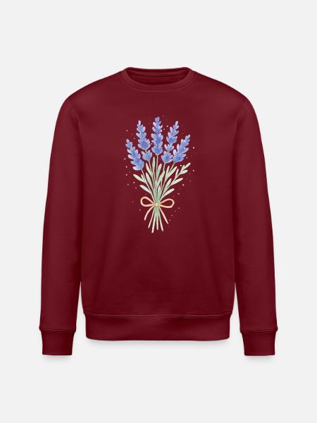 Lavender bouquet - Stanley/Stella ROLLER Unisex Organic Sweatshirt - white
