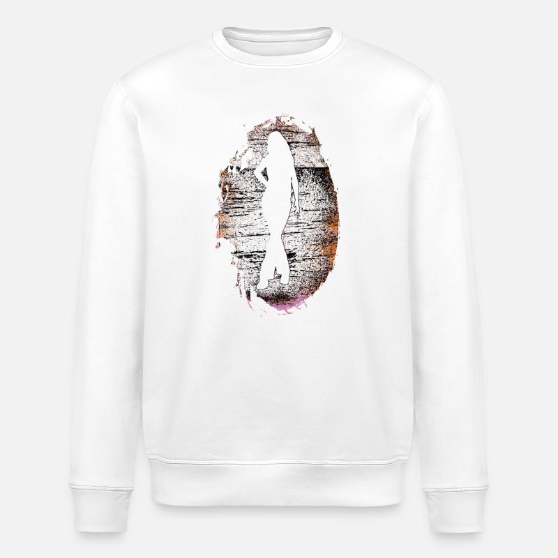 Silhouette Frau | woman Model - Stanley/Stella Unisex Bio-Sweatshirt ROLLER - Weiß