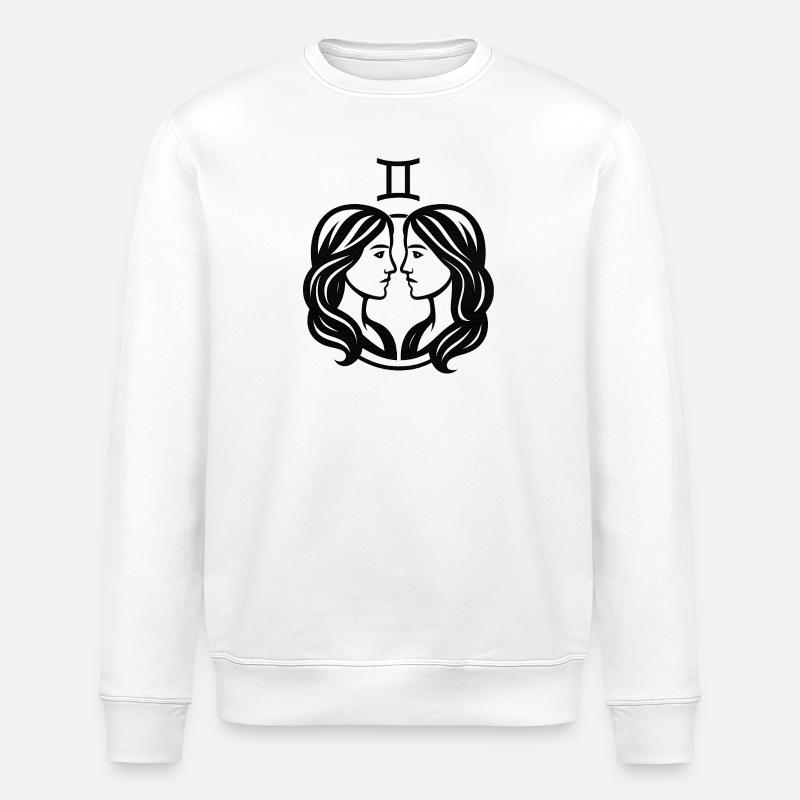 Signe du zodiaque Gémeaux - Sweat bio ROLLER Stanley/Stella Unisexe - blanc