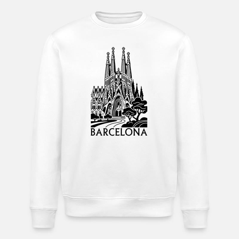 Barcelona Silhouette T-Shirt - Stanley/Stella Unisex Bio-Sweatshirt ROLLER - Weiß