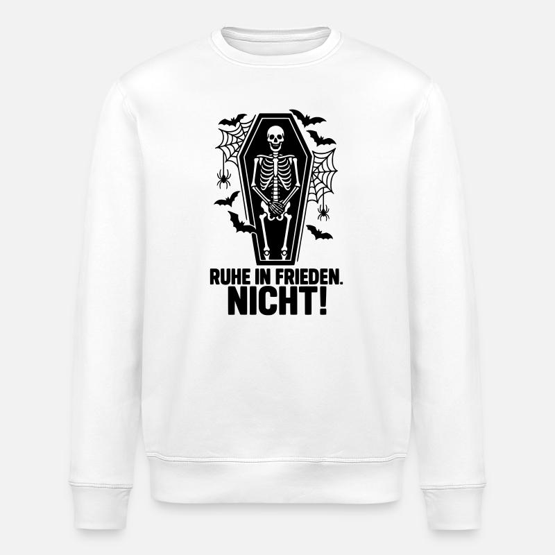 Halloween Ruhe In Frieden NICHT - Stanley/Stella Unisex Bio-Sweatshirt ROLLER - Weiß