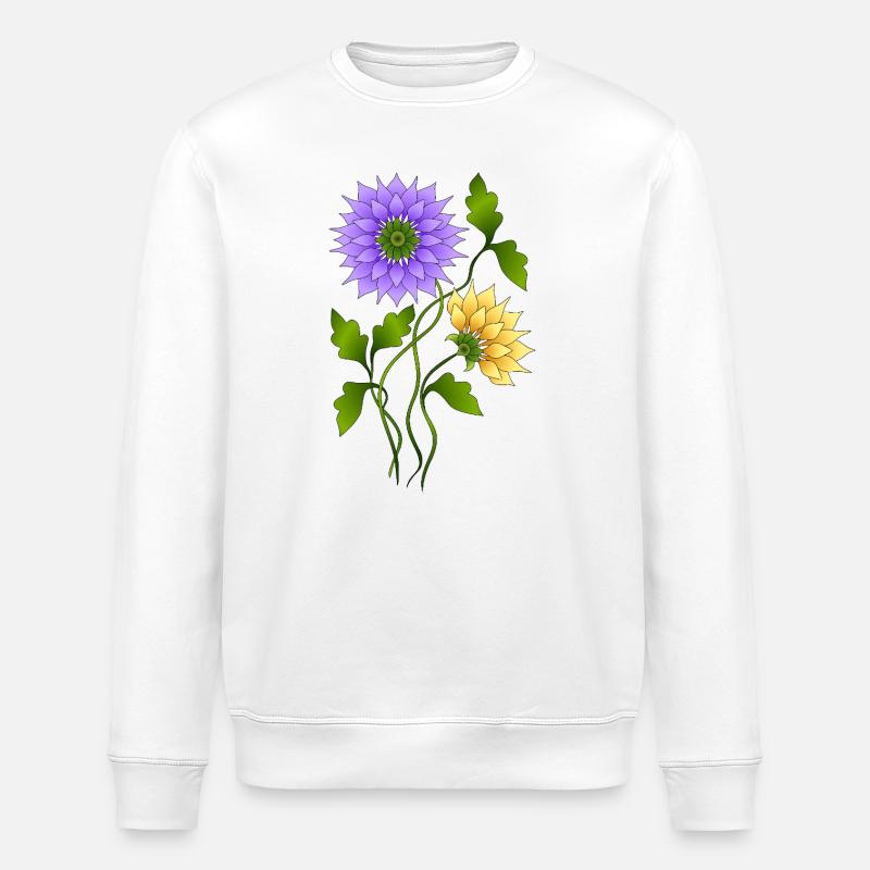 Blumen - Stanley/Stella Unisex Bio-Sweatshirt ROLLER - Weiß
