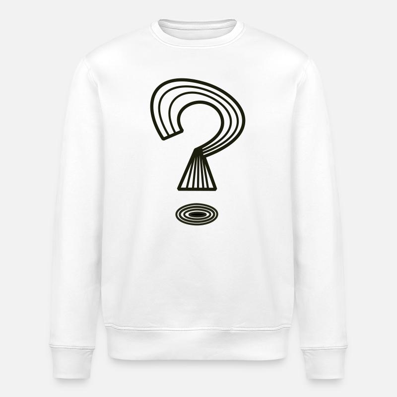 Fragezeichen von Cean - Stanley/Stella Unisex Bio-Sweatshirt ROLLER - Weiß