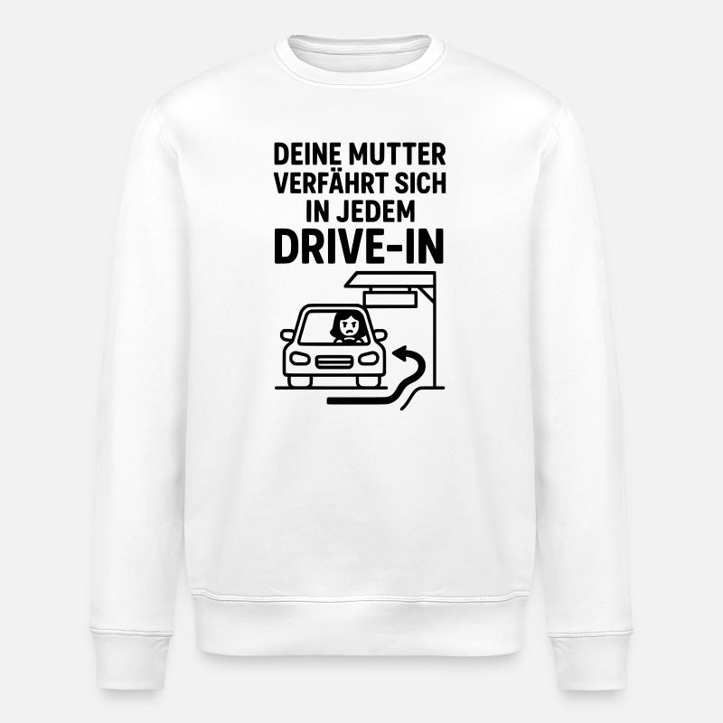 Deine Mudda Drive In - Stanley/Stella Unisex Bio-Sweatshirt ROLLER - Weiß