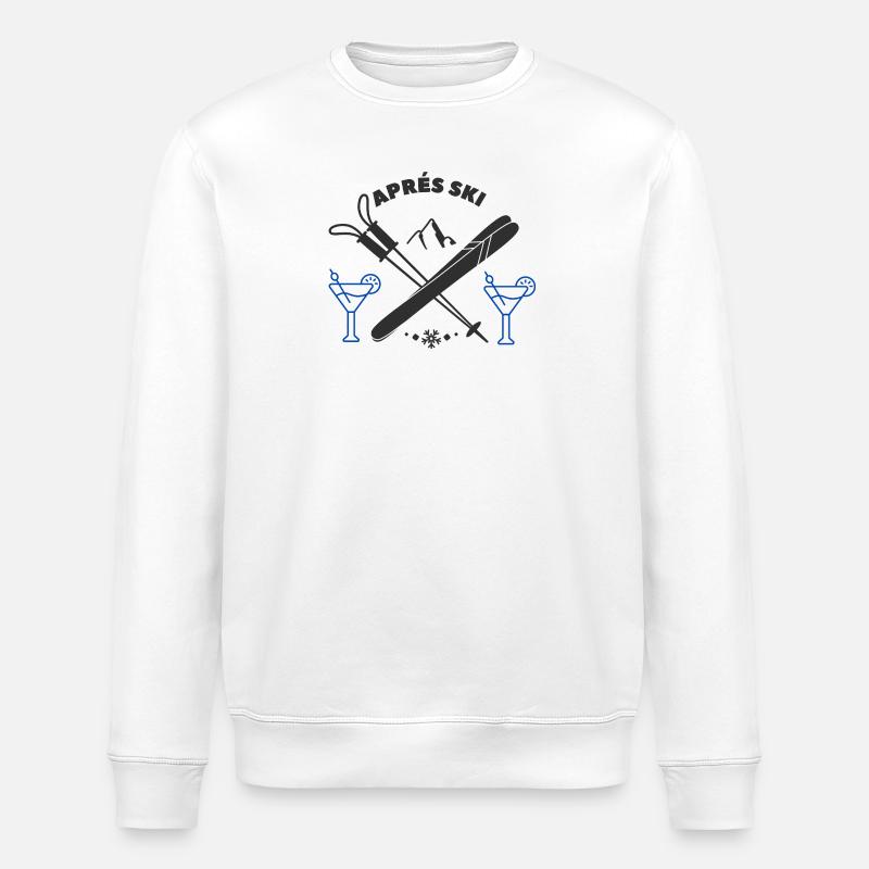 Après Ski Cocktails Motif - Sweat bio ROLLER Stanley/Stella Unisexe - blanc
