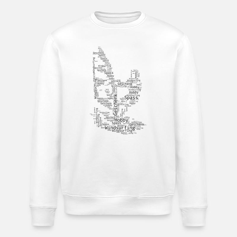 Kurz und klar Windsurfing - Stanley/Stella Unisex Bio-Sweatshirt ROLLER - Weiß
