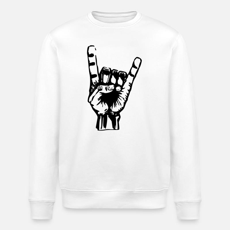 Mano_Mutant_links-_Motivfarbe_frei_waehlbar - Stanley/Stella Unisex Bio-Sweatshirt ROLLER - Weiß