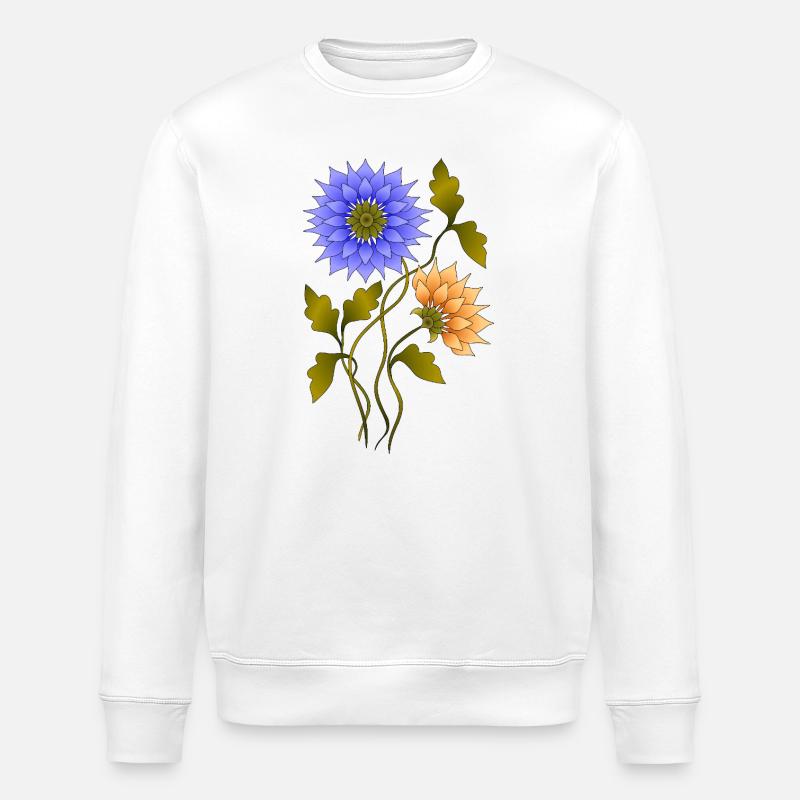 Blumen - Stanley/Stella Unisex Bio-Sweatshirt ROLLER - Weiß