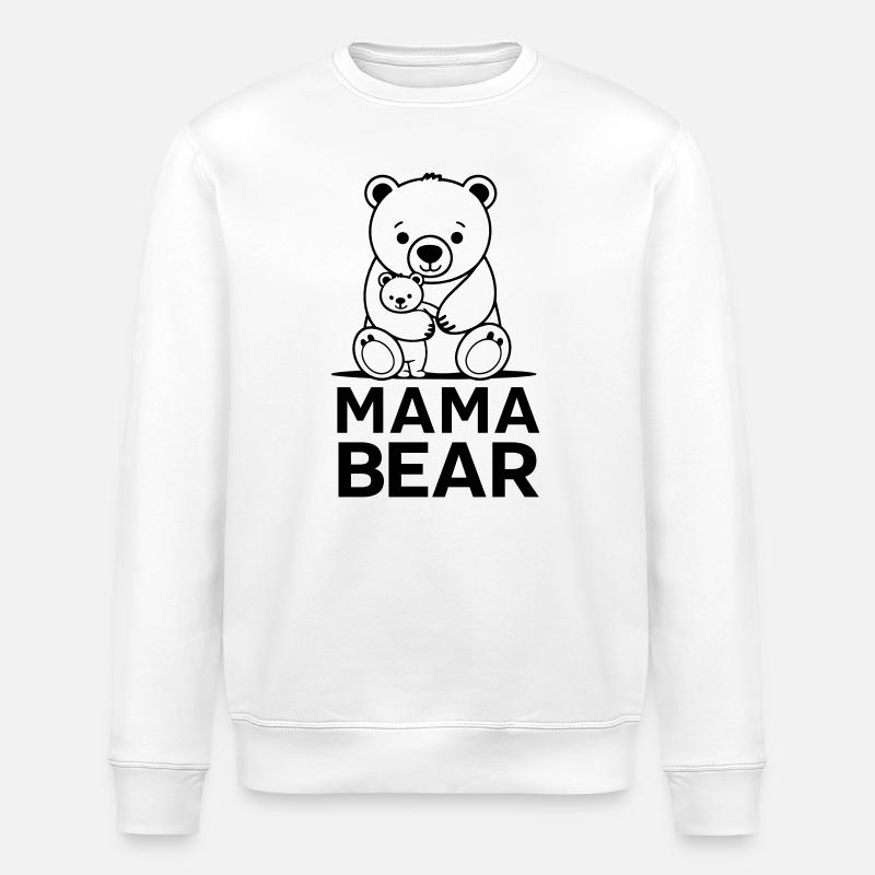 Mama bear - Stanley/Stella ROLLER Unisex Organic Sweatshirt - white