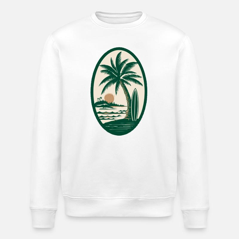Surfer Logo - Stanley/Stella Unisex Bio-Sweatshirt ROLLER - Weiß