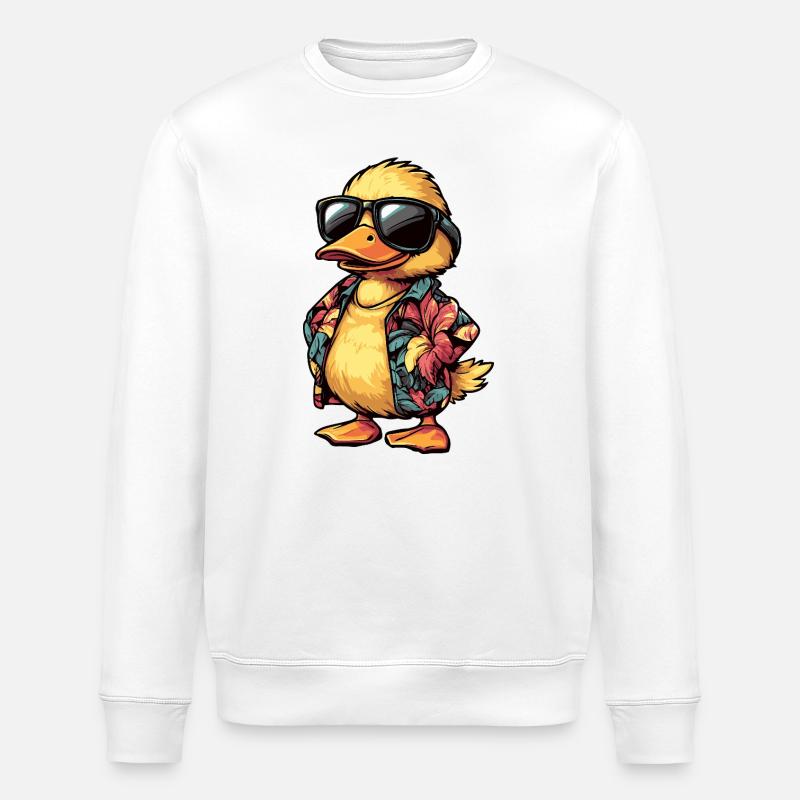 Ente Comic Urlaub - Stanley/Stella Unisex Bio-Sweatshirt ROLLER - Weiß