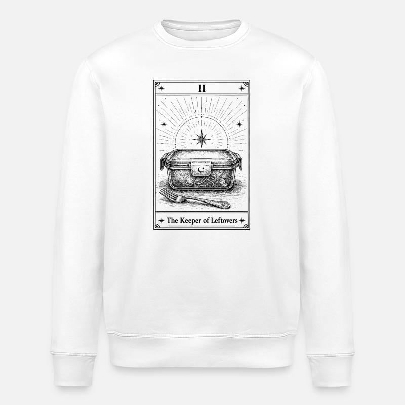 Restehüter | Tarotkarte Küchenhumor - Stanley/Stella Unisex Bio-Sweatshirt ROLLER - Weiß