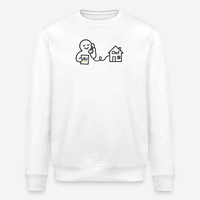 Chef - Bin Krank heute. - Stanley/Stella Unisex Bio-Sweatshirt ROLLER - Weiß