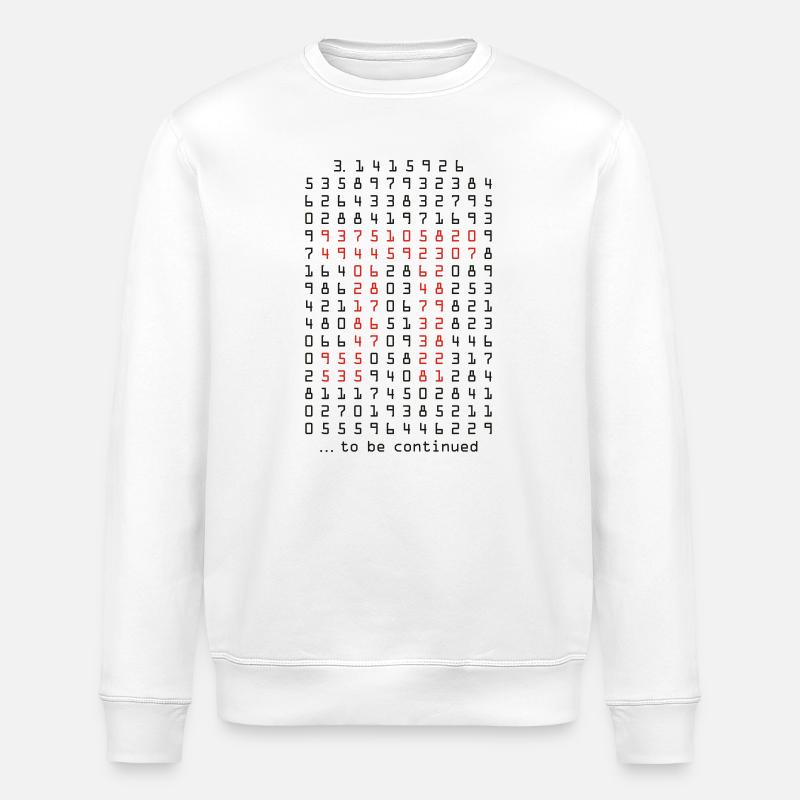 pi - 3.14159265 - nerd - mathématiques - Sweat bio ROLLER Stanley/Stella Unisexe - blanc