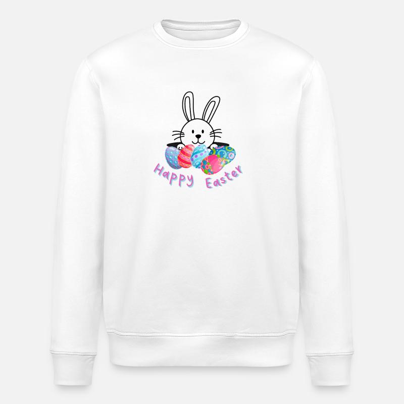 Happy Easter - Stanley/Stella Unisex Bio-Sweatshirt ROLLER - Weiß