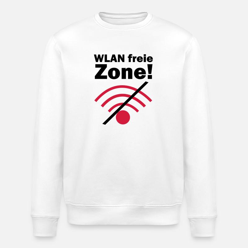 WLAN freie Zone! - Stanley/Stella Unisex Bio-Sweatshirt ROLLER - Weiß