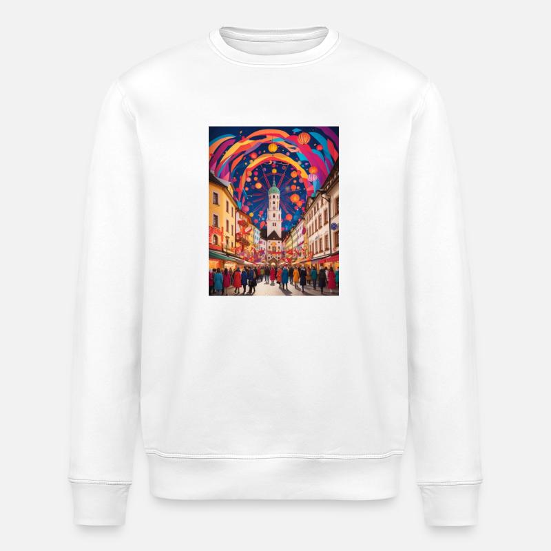 Münchner Festfarben - Stanley/Stella Unisex Bio-Sweatshirt ROLLER - Weiß