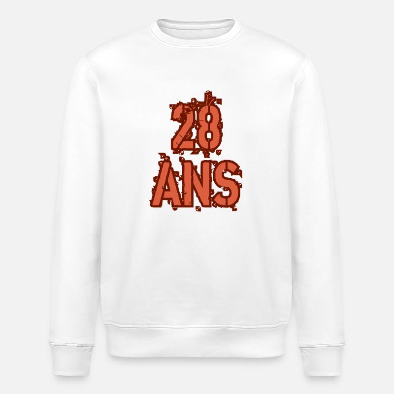 28 ANS - Sweat bio ROLLER Stanley/Stella Unisexe - blanc