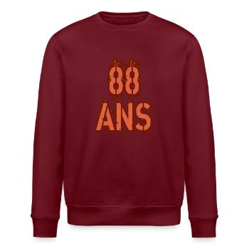 88 Ans - Sweat bio ROLLER Stanley/Stella Unisexe - blanc - Devant - Nik (191cm)