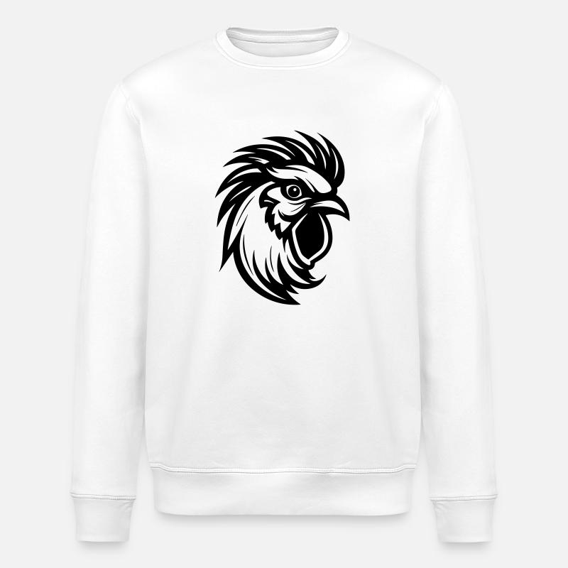 Rooster Animal - Stanley/Stella ROLLER Unisex Organic Sweatshirt - white
