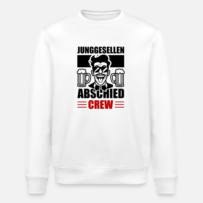Junggesellen Abschied Crew - Stanley/Stella Unisex Bio-Sweatshirt ROLLER - Weiß