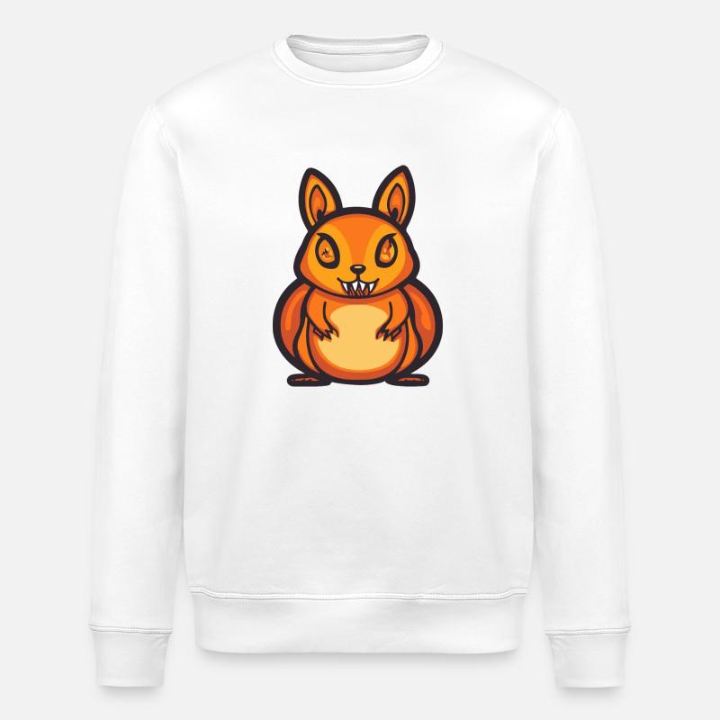 Eichhörnchen Halloween Comic Lustig - Stanley/Stella Unisex Bio-Sweatshirt ROLLER - Weiß