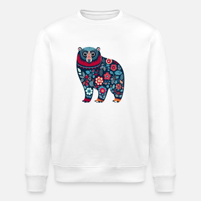Russische Tradition Weihnachten - Stanley/Stella Unisex Bio-Sweatshirt ROLLER - Weiß