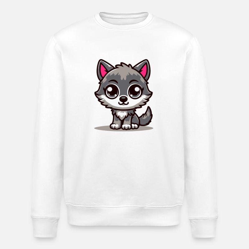 Bébé loup - Sweat bio ROLLER Stanley/Stella Unisexe - blanc