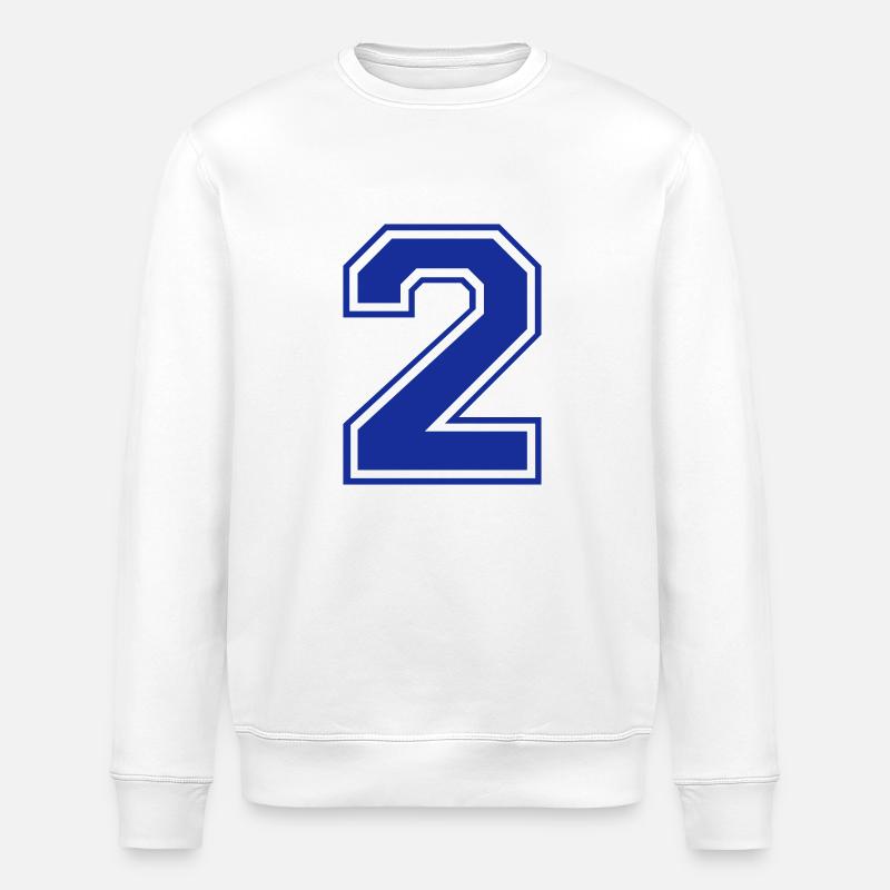 2 - Nummer - Zahl - Stanley/Stella Unisex Bio-Sweatshirt ROLLER - Weiß
