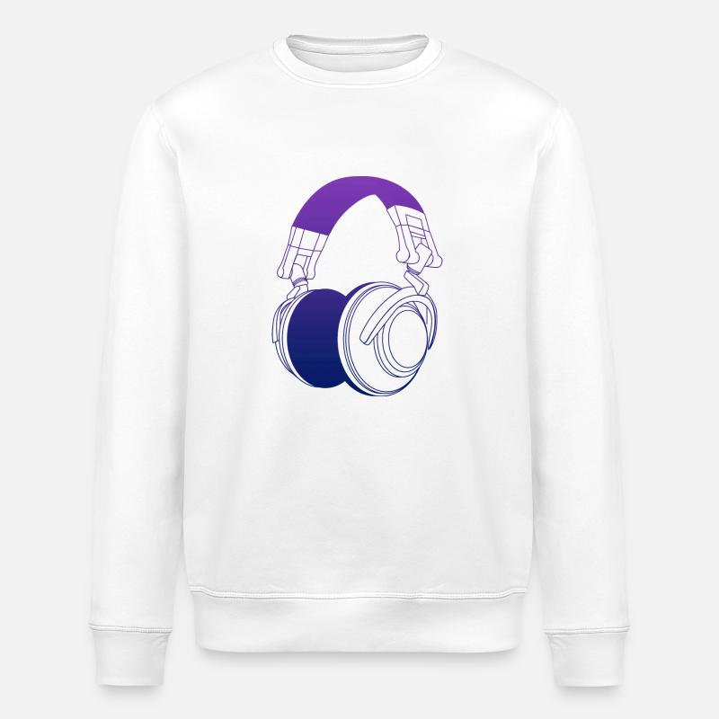Le casque de DJ - Sweat bio ROLLER Stanley/Stella Unisexe - blanc