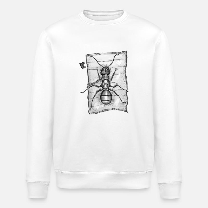 Ameise Strand - Stanley/Stella Unisex Bio-Sweatshirt ROLLER - Weiß