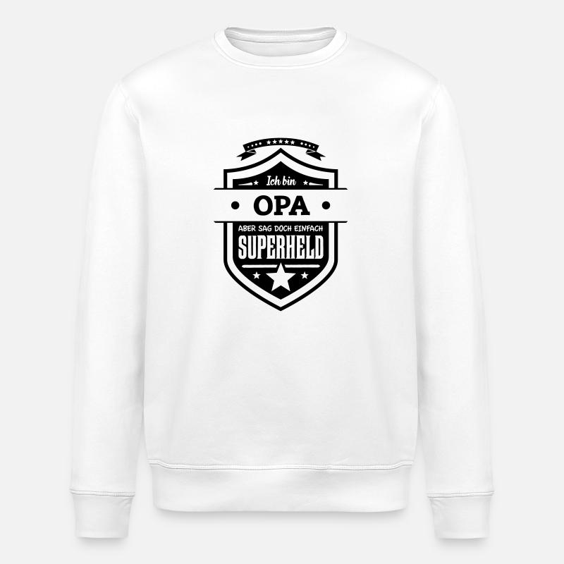 Super Opa - Stanley/Stella Unisex Bio-Sweatshirt ROLLER - Weiß