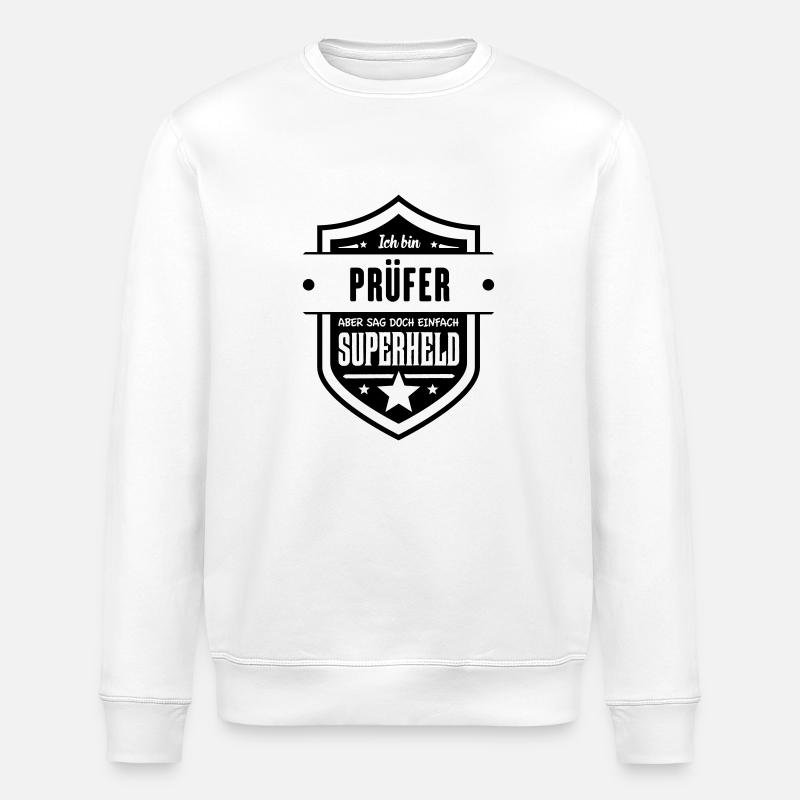 Super Prüfer - Stanley/Stella Unisex Bio-Sweatshirt ROLLER - Weiß