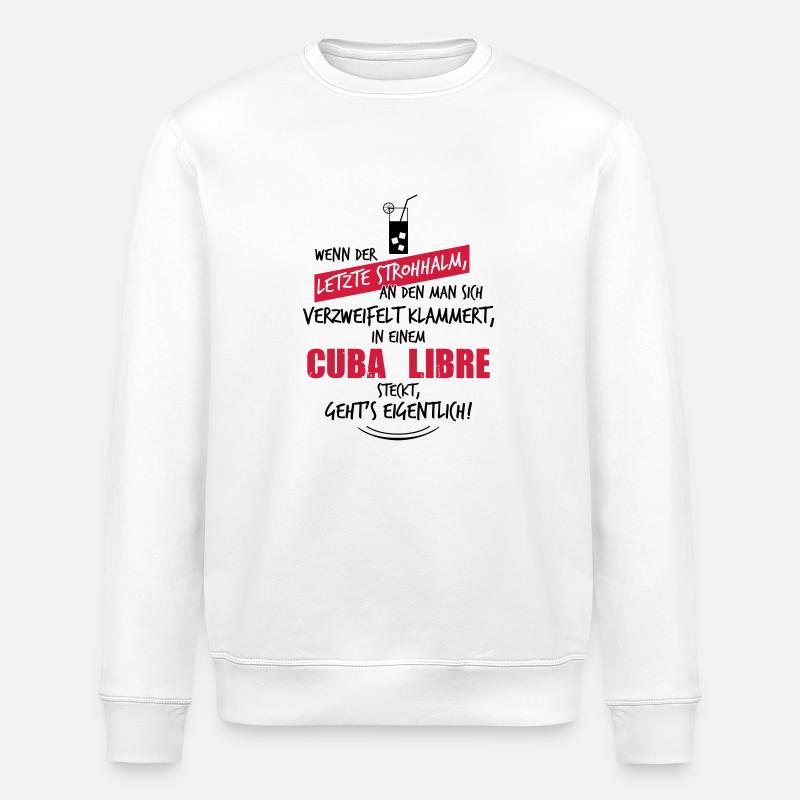 Letzter Strohhalm Cuba Libre - Stanley/Stella Unisex Bio-Sweatshirt ROLLER - Weiß