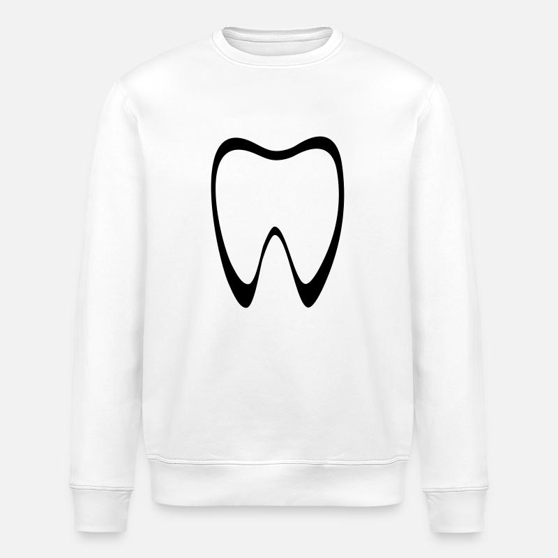 Dent - Sweat bio ROLLER Stanley/Stella Unisexe - blanc