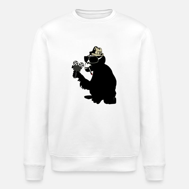mr. brainwash monkey - Stanley/Stella Unisex Bio-Sweatshirt ROLLER - Weiß